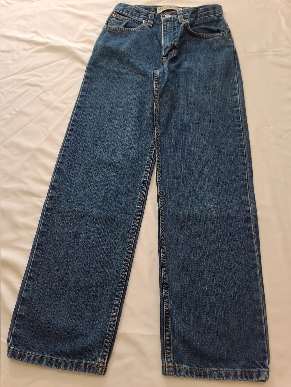Arizona Jean Company Kids Wide Straight Denim Jeans - Dark Blue